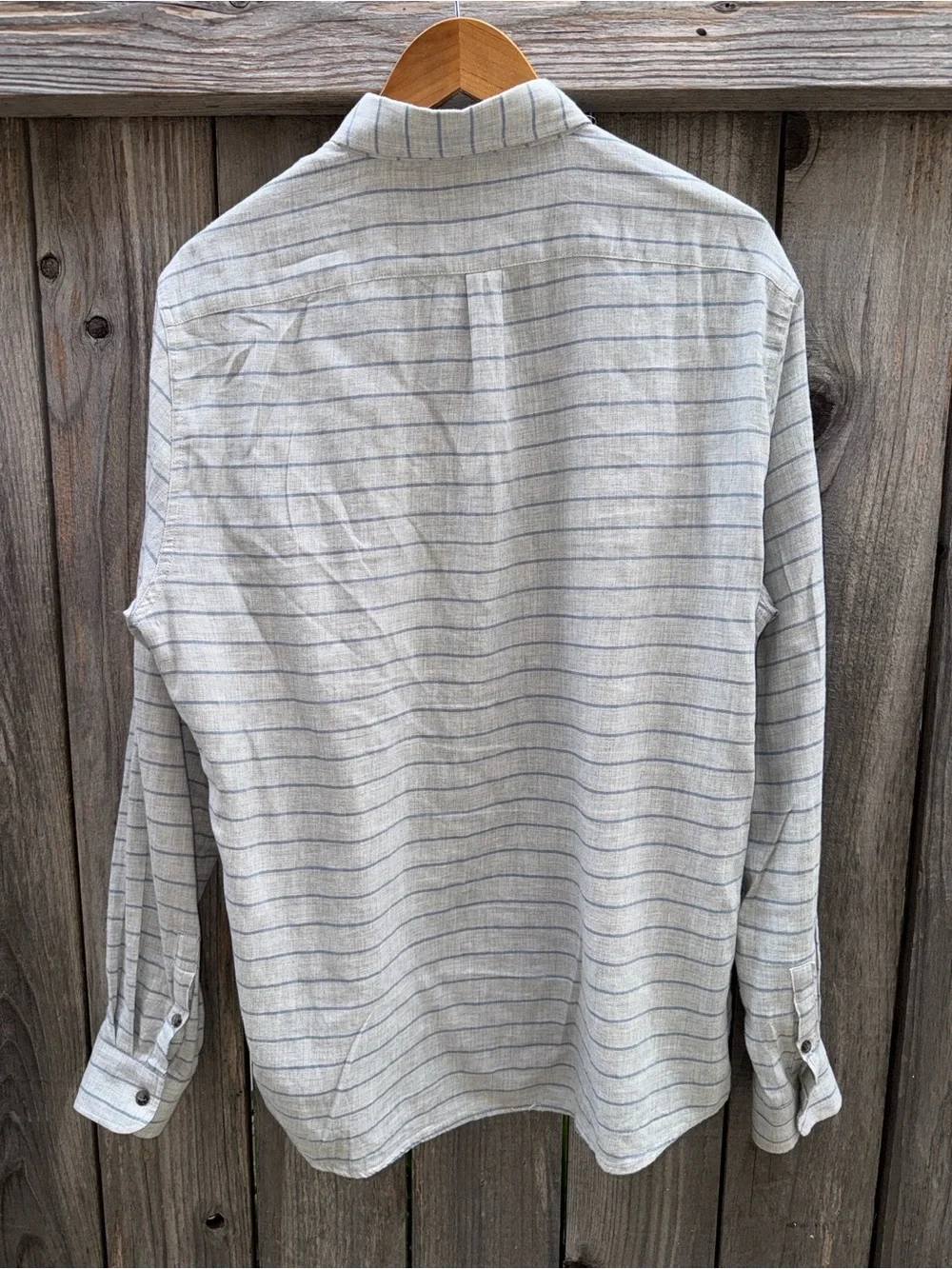 MARINE Layer Stripe Button Front Long Sleeve Shirt Size Large - Picture 2 of 7